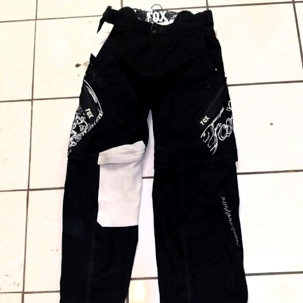 Fox Motocross Pants Size 34 Black & White